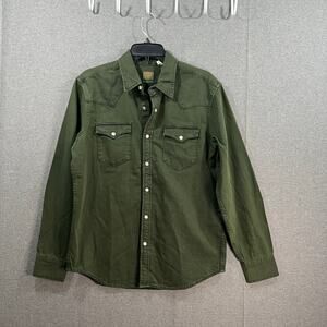 Levi's Ultimate Western Shirt Green Color Size Medium